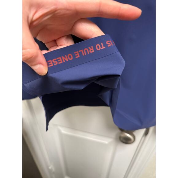 Rhone Men's Tech Long Sleeve Stretch Golf Polo in True Navy Size Medium - Picture 4 of 6